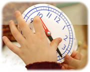 Hands on clock